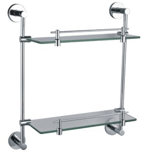 Stainless steel double layer commodity shelf