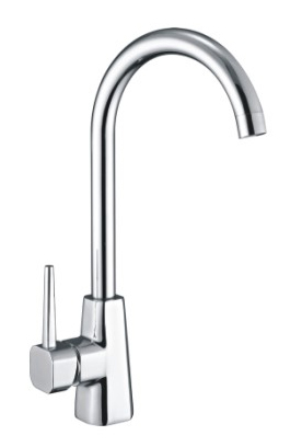 Kitchen sink with single handle