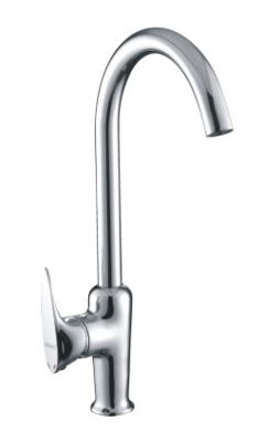 Kitchen sink with single handle