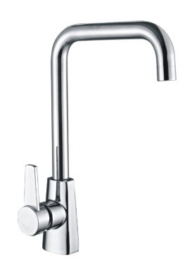 Kitchen sink with single handle