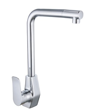 Kitchen sink with single handle