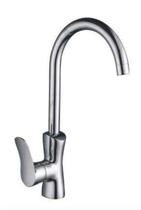 Kitchen sink with single handle