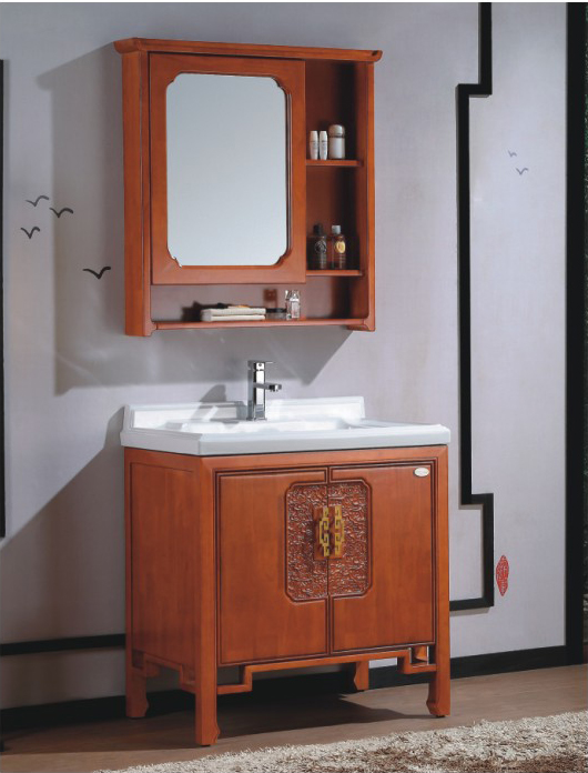 High-grade solid wood bathroom cabinet