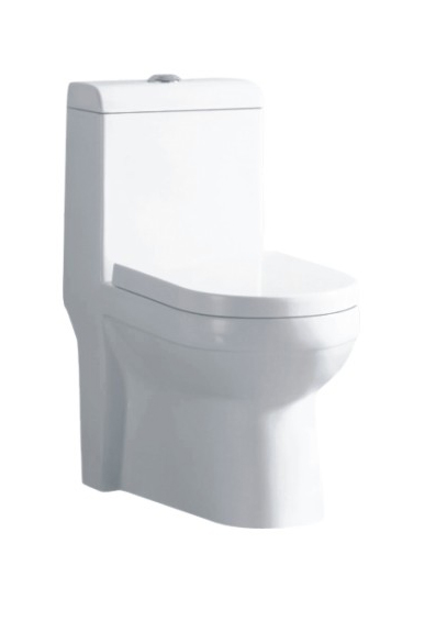 Spiral type one-piece toilet