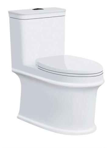 Spiral type one-piece toilet