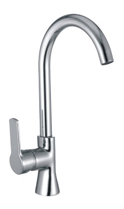 Kitchen sink with single handle