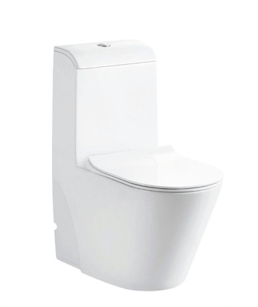 Siphon type one-piece toilet